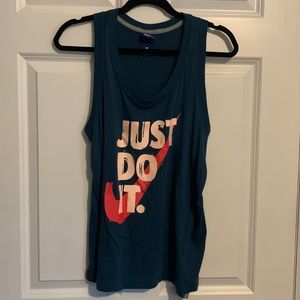 Nike Women’s M dark teal colored Racerback tank top great shape